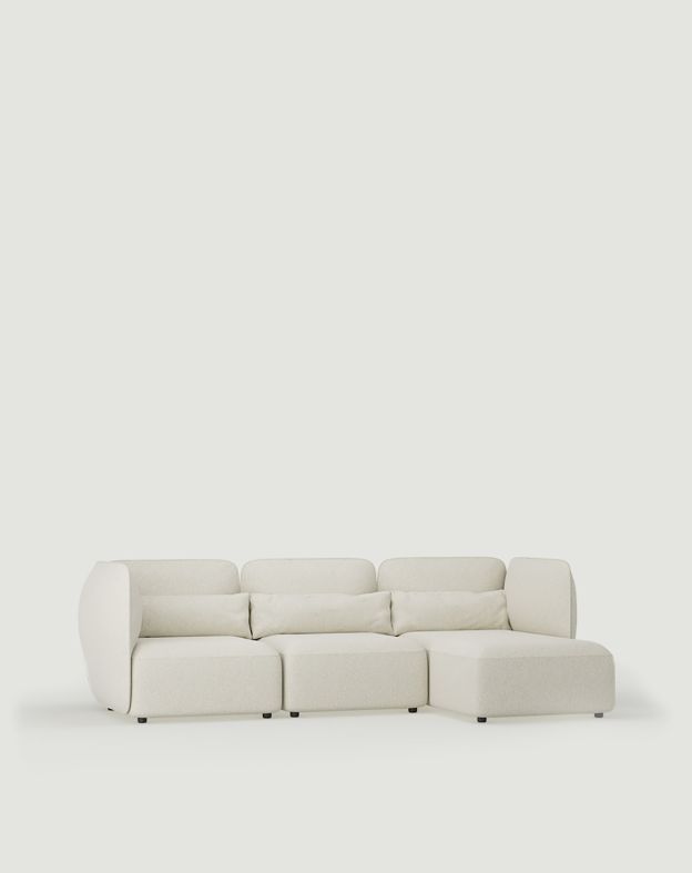 Dreisitziges Ecksofa NEDO rechts NED05P