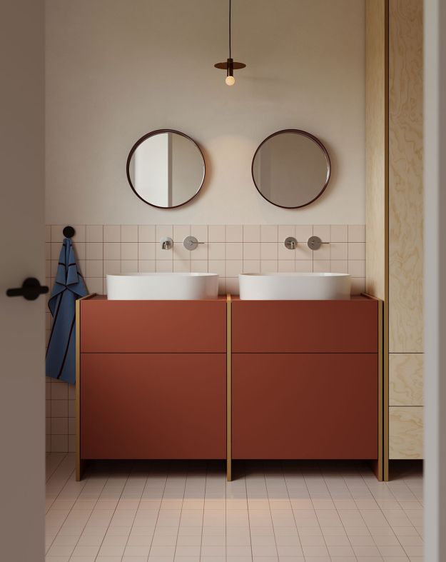 Schrank mit zwei Waschbecken OMNIRES ASKA ASK30