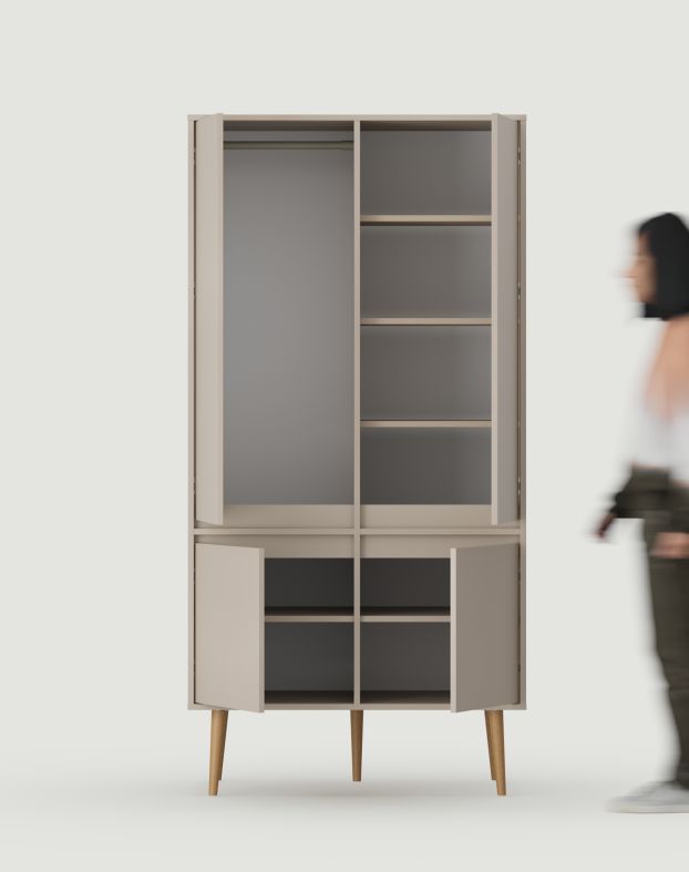 Tiefer Schrank mit Kleiderstange FENRIS SZF4