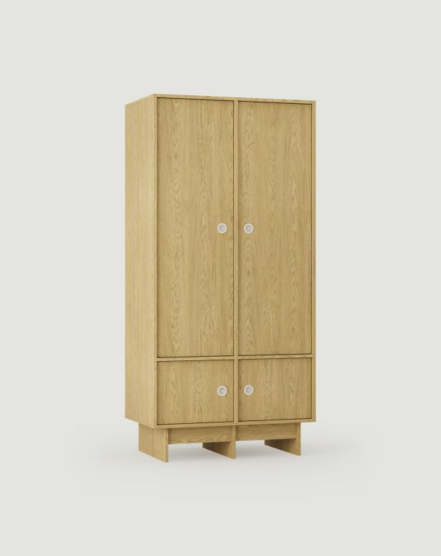 KABE KIDS SZK06K tiefer Kleiderschrank mit Stange im JAPANI-Stil 