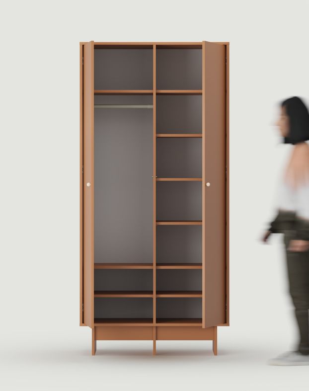 Tiefer Schrank mit Kleiderstange im JAPANDI-Stil KABE SZK05