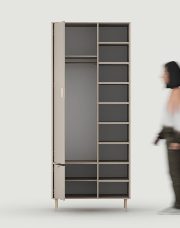 Tiefer asymmetrischer Schrank mit Kleiderstange SIGI SZSA5