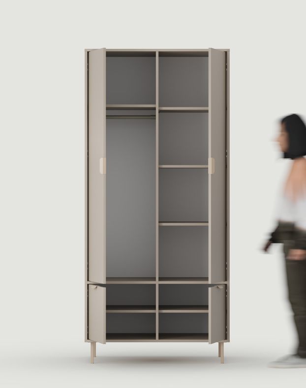 Tiefer Schrank mit Kleiderstange SIGI SZS7