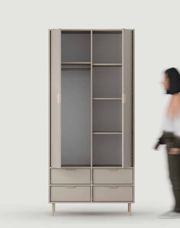 Tiefer Schrank mit Kleiderstange SIGI SZS8