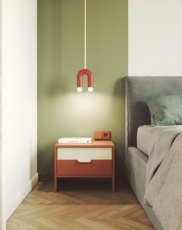 Niedriger Nachttisch mit Schublade LAYERS LAY27