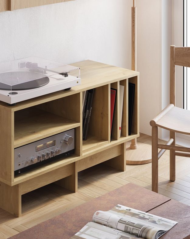 Vinyl-TV-Schrank im JAPANDI-Stil KABE KTV1W