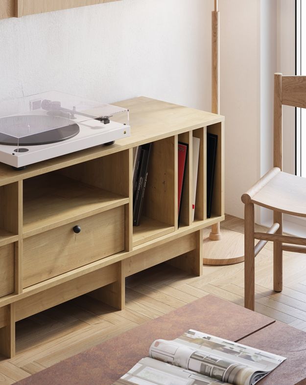 Vinyl-TV-Schrank im JAPANDI-Stil KABE KTV2SW