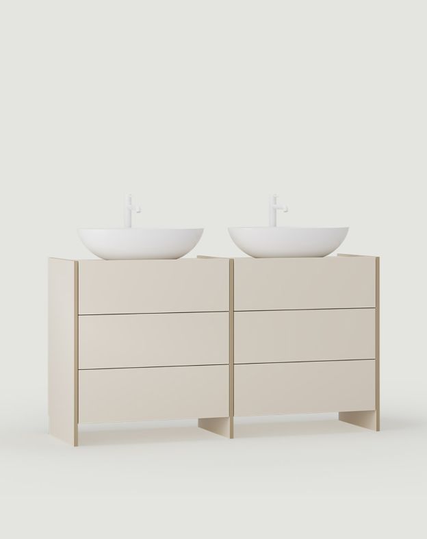 Schrank mit zwei Waschbecken OMNIRES ASKA ASK29