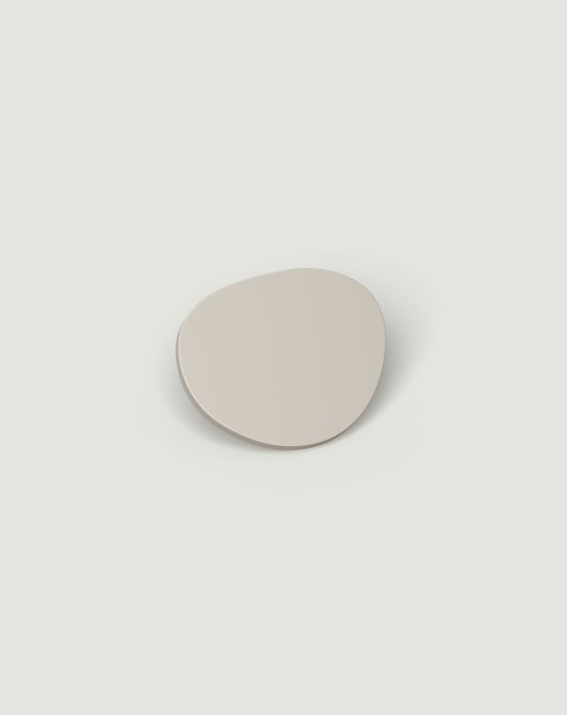 Möbelgriff Stahl Tropfen graubeige