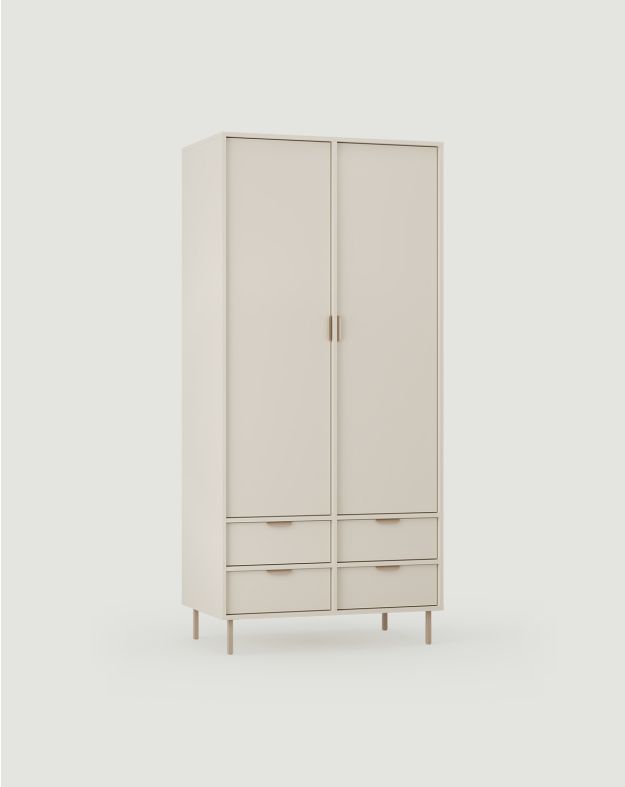 Tiefer Schrank mit zwei Kleiderstangen SIGI SZS10