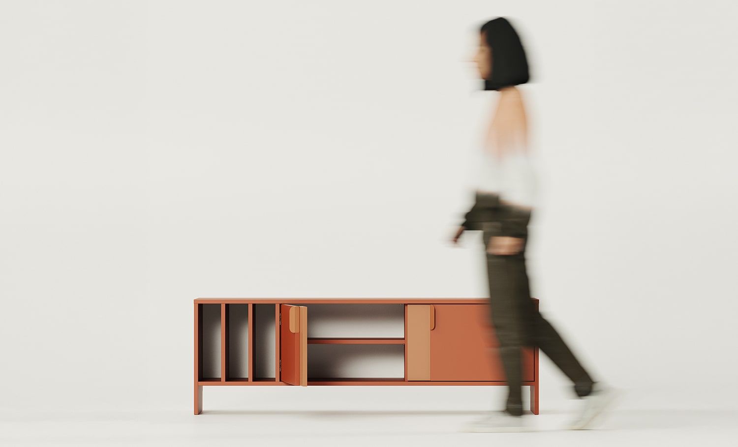 LAYERS Vinyl-RTV-Schrank LAY08
Farbe: Feuriges Terrakotta
Zweite Schicht Frontfarbe: Sahara Deep
Griff: LAYERS 110 Feuer-Terracotta-Griff