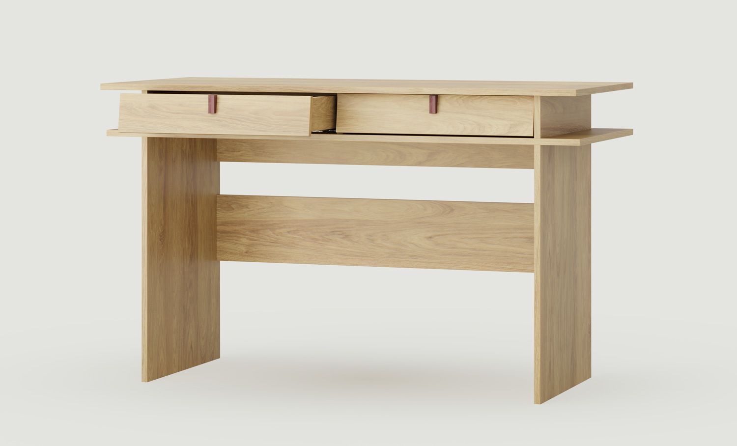 SKRA SKR91 Schreibtisch
Farbe: Hickory Natur
Griff: Burgundischer Keil
                            