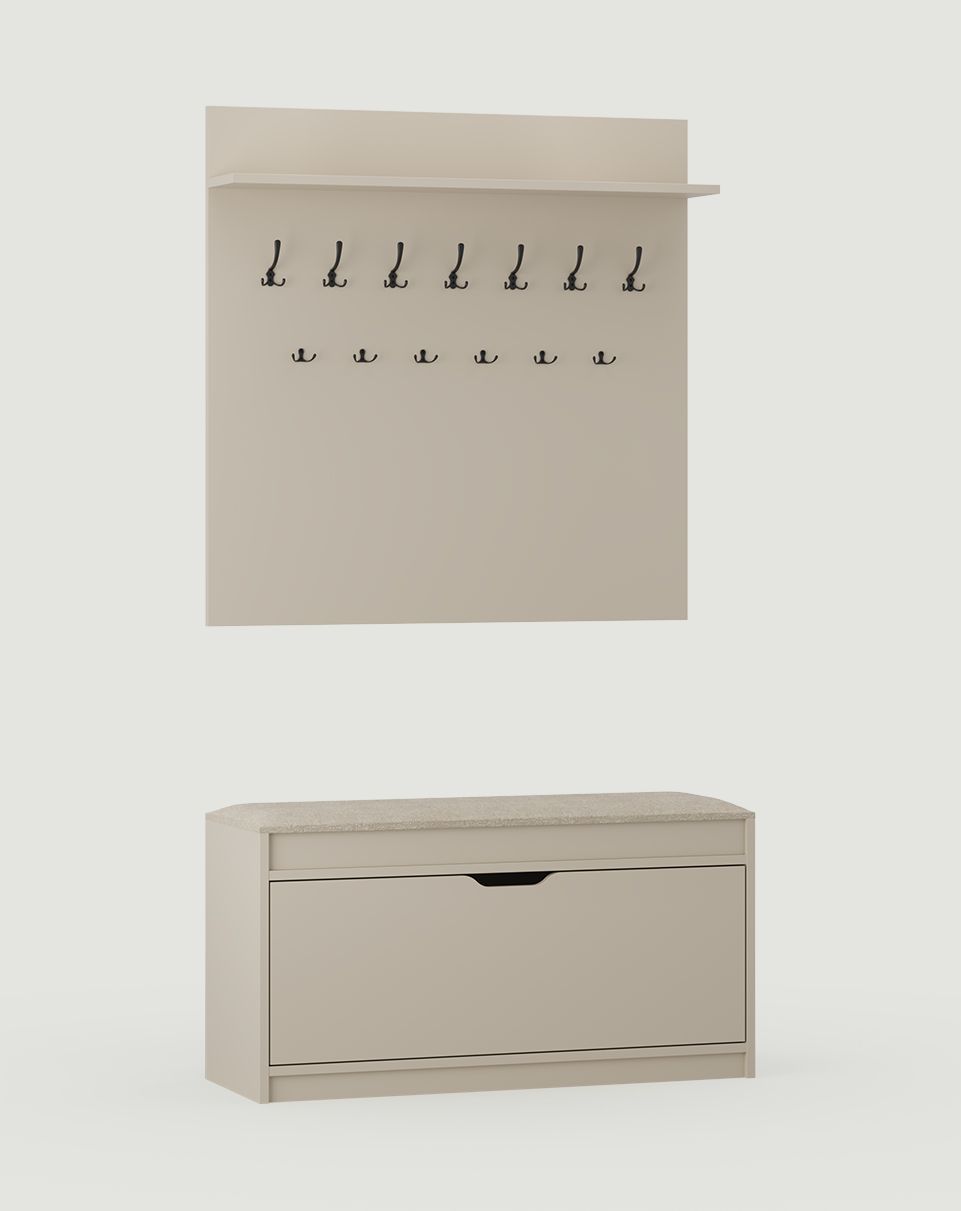 Große Garderobe und Schuhschrank W6+SBH1