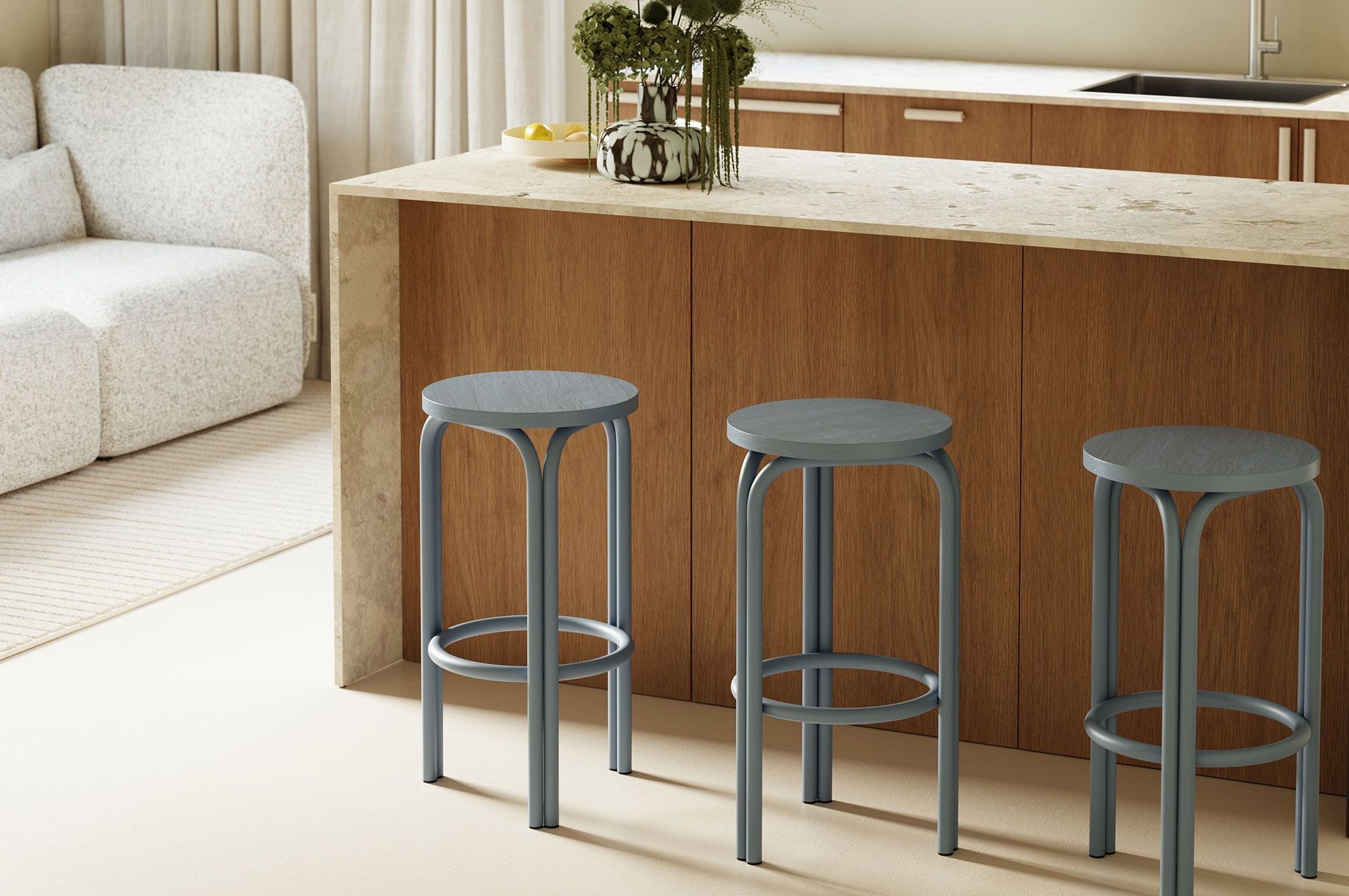 Hocker SAL Taubenblau