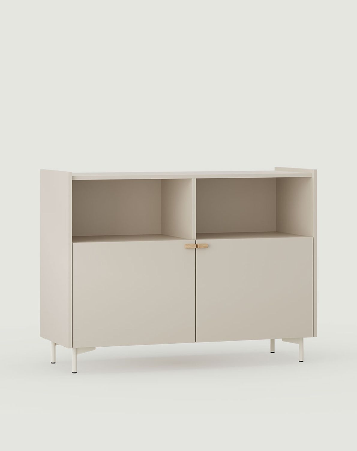SKRA SKR30 Kommode
Farbe: Wrapping Cashmere
Bein: Milky Way
Griff: Oak Wedge