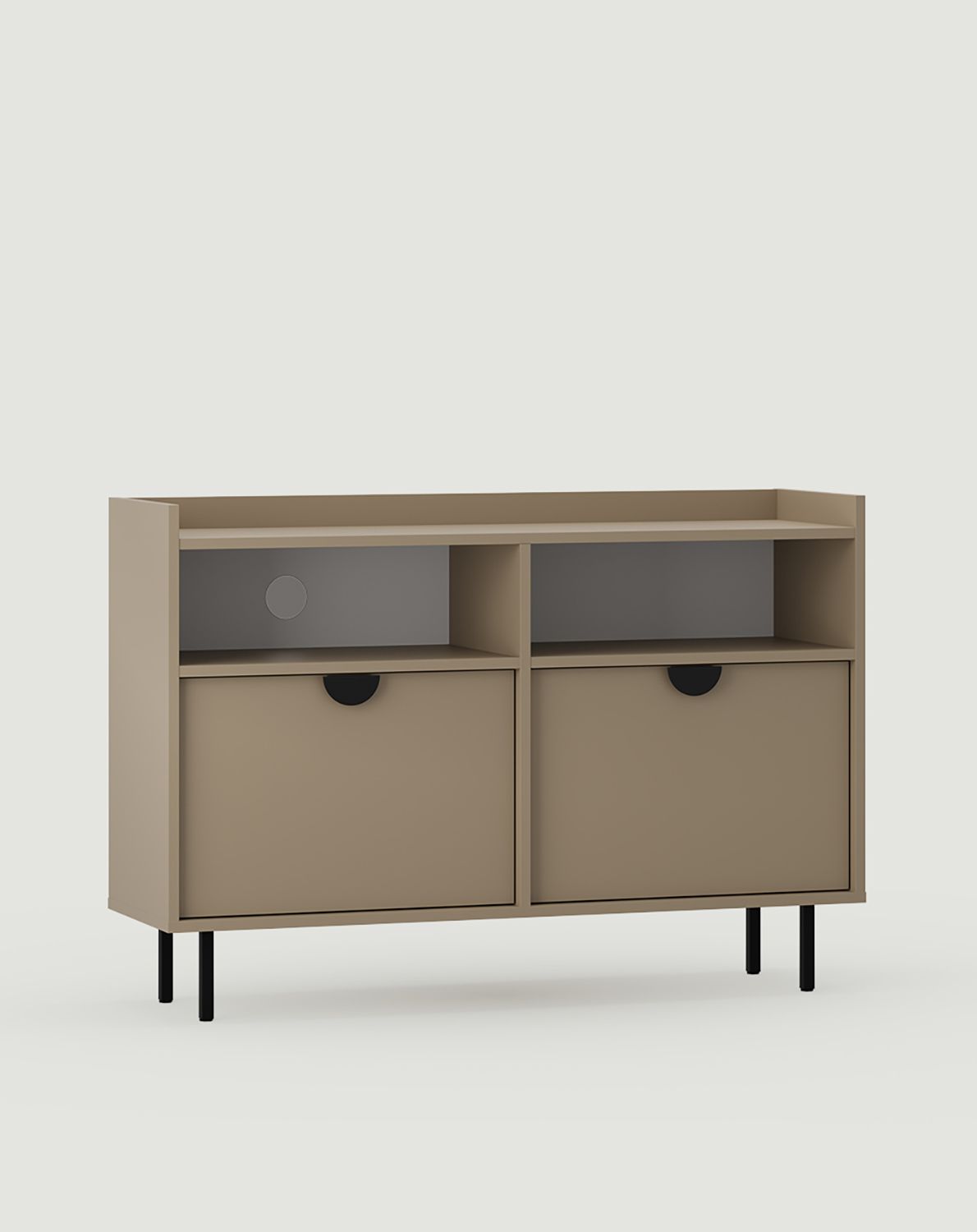 RTV-Schrank SIGI KS2TV4
Farbe: Cappuccino
Bein: Schwarz
Griff: RIND-Griff Schwarz