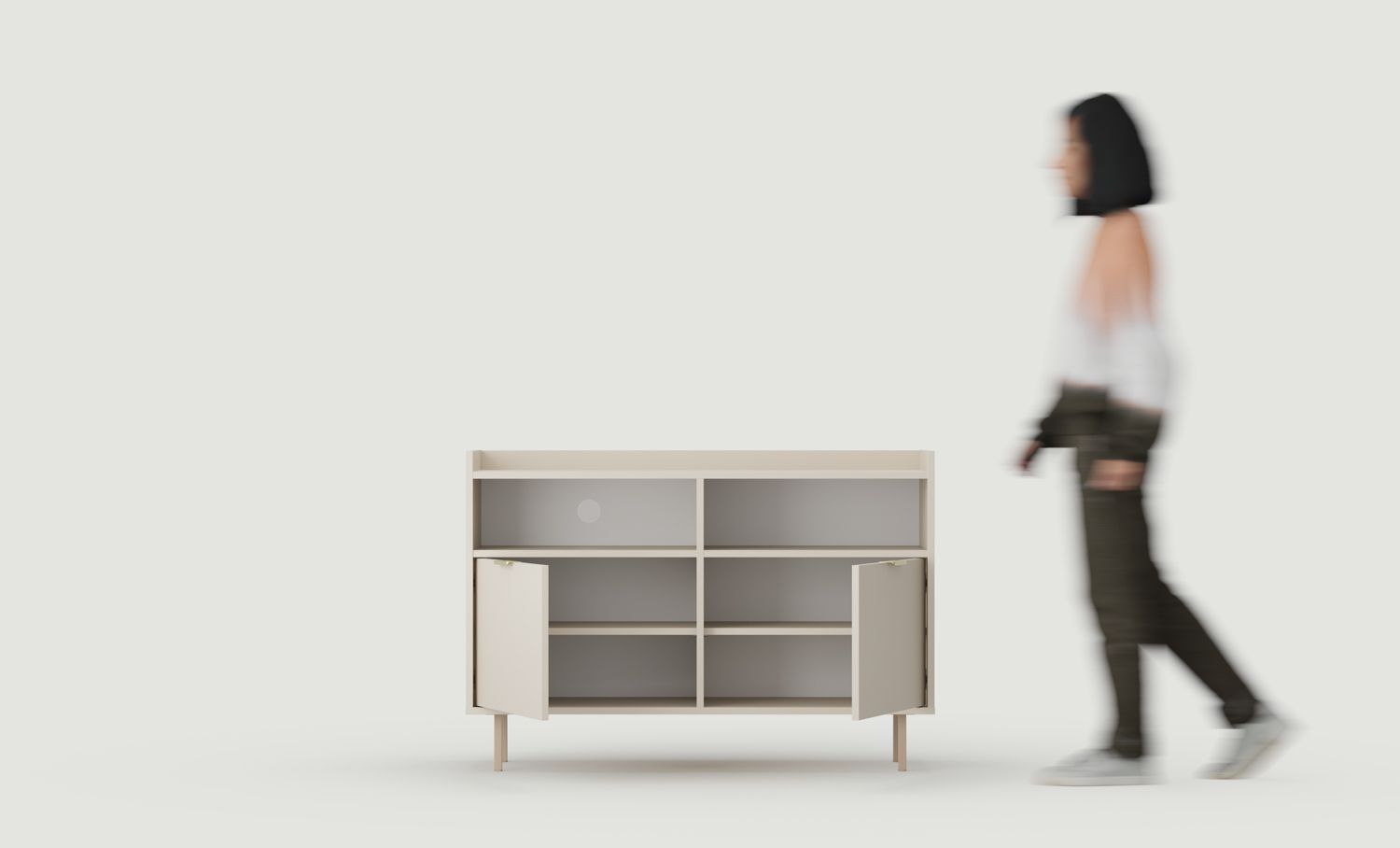 RTV-Schrank SIGI KS2TV4
Farbe: Wrapping Cashmere
Fuß: Cappuccino
Griff: LING Gold