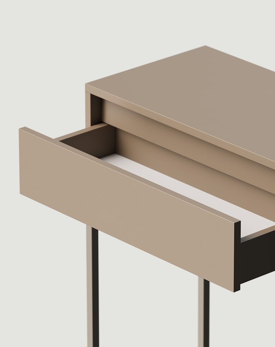 ODIS KD2 Kommode
Farbe: Cappuccino
Farbe der Beine: Stahl ODIS Schwarz