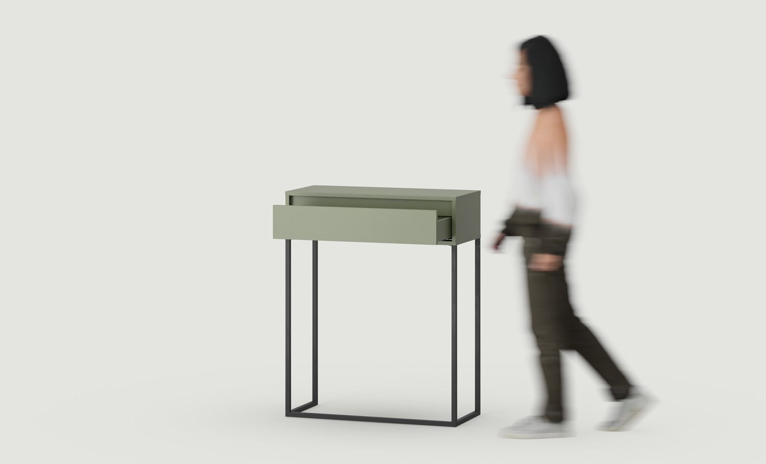 ODIS KD2 Kommode
Farbe: Zypresse Grün
Farbe der Beine: Stahl ODIS Schwarz