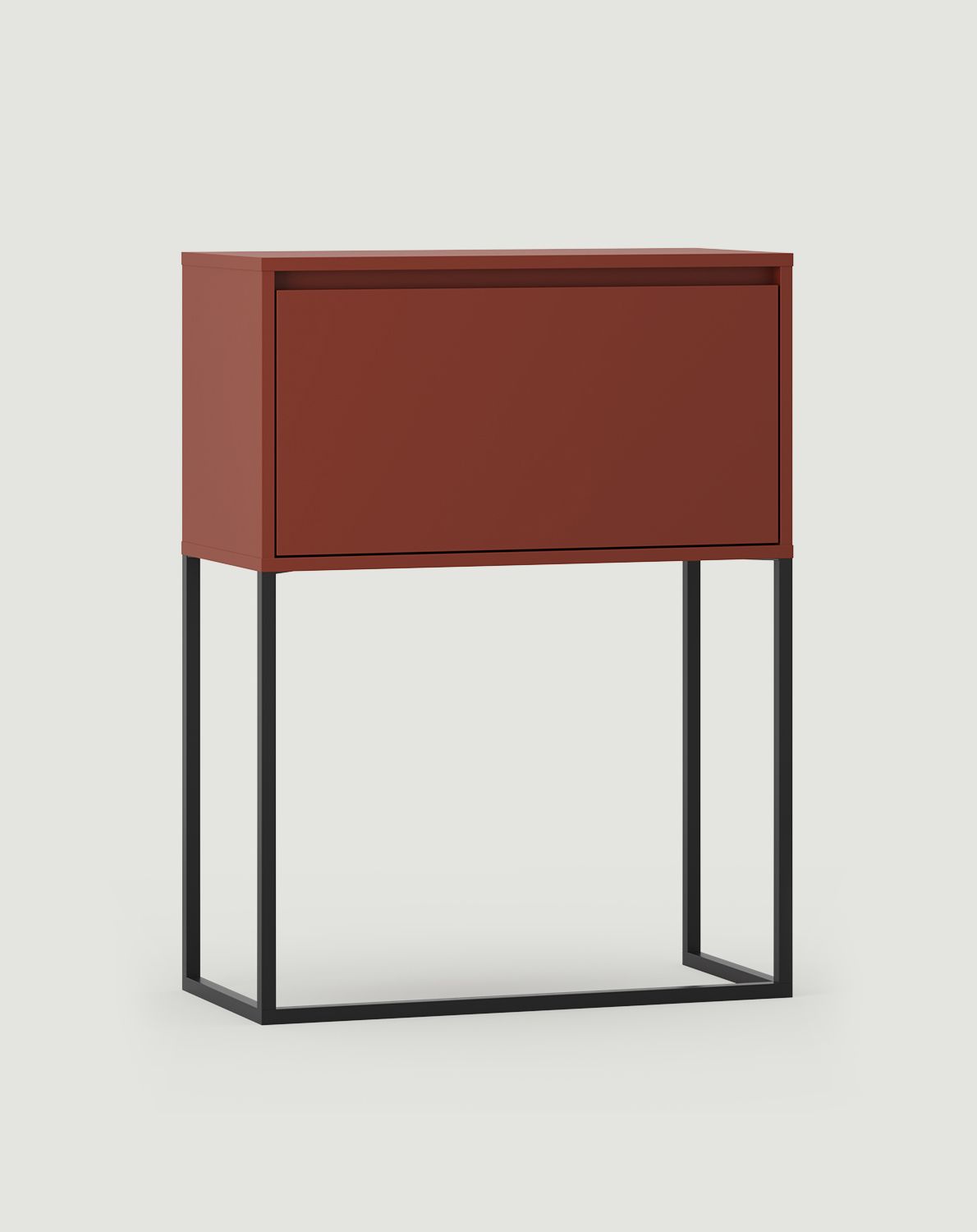 ODIS KD1 Kommode Konsole
Farbe: Fiery Terracotta
Farbe der Beine: Stahl ODIS Schwarz