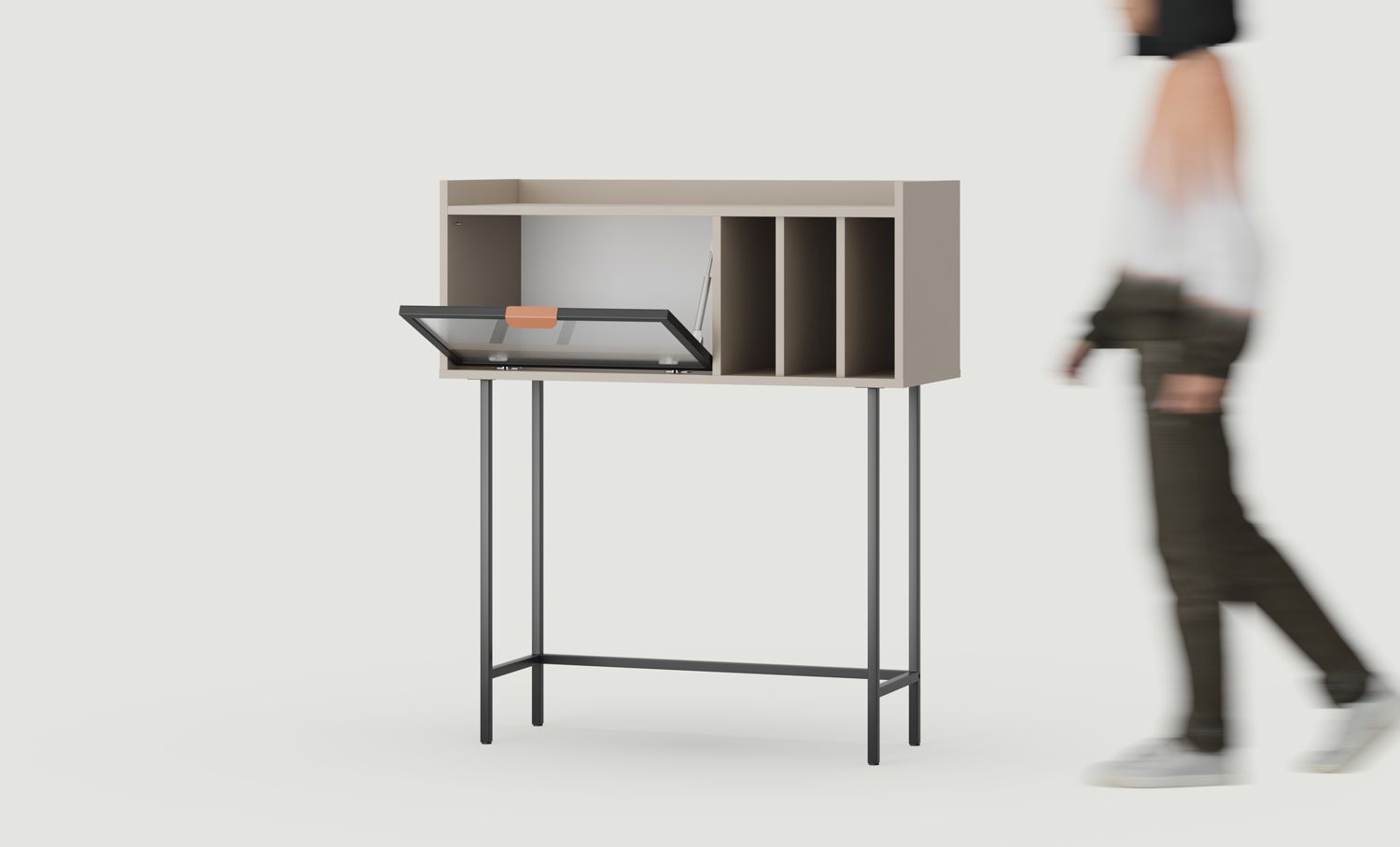 Hohe glasierte Konsole SIGI RKSW1
Farbe: Esche Weiß Lehm
Glas: Ornamental nums
Fuß: Schwarz
Griff: LAYERS 110 Sahara Griff mit tiefer Kante