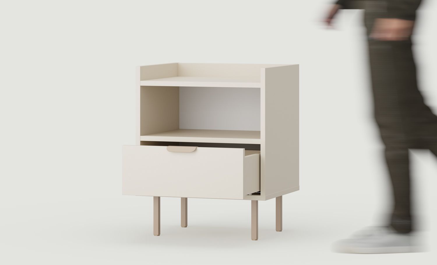SIGI Büro-Sockel SKPRO3
Farbe: Champagnerbeige
Bein: Cappuccino
Griff: LAYERS 110 Cappuccino