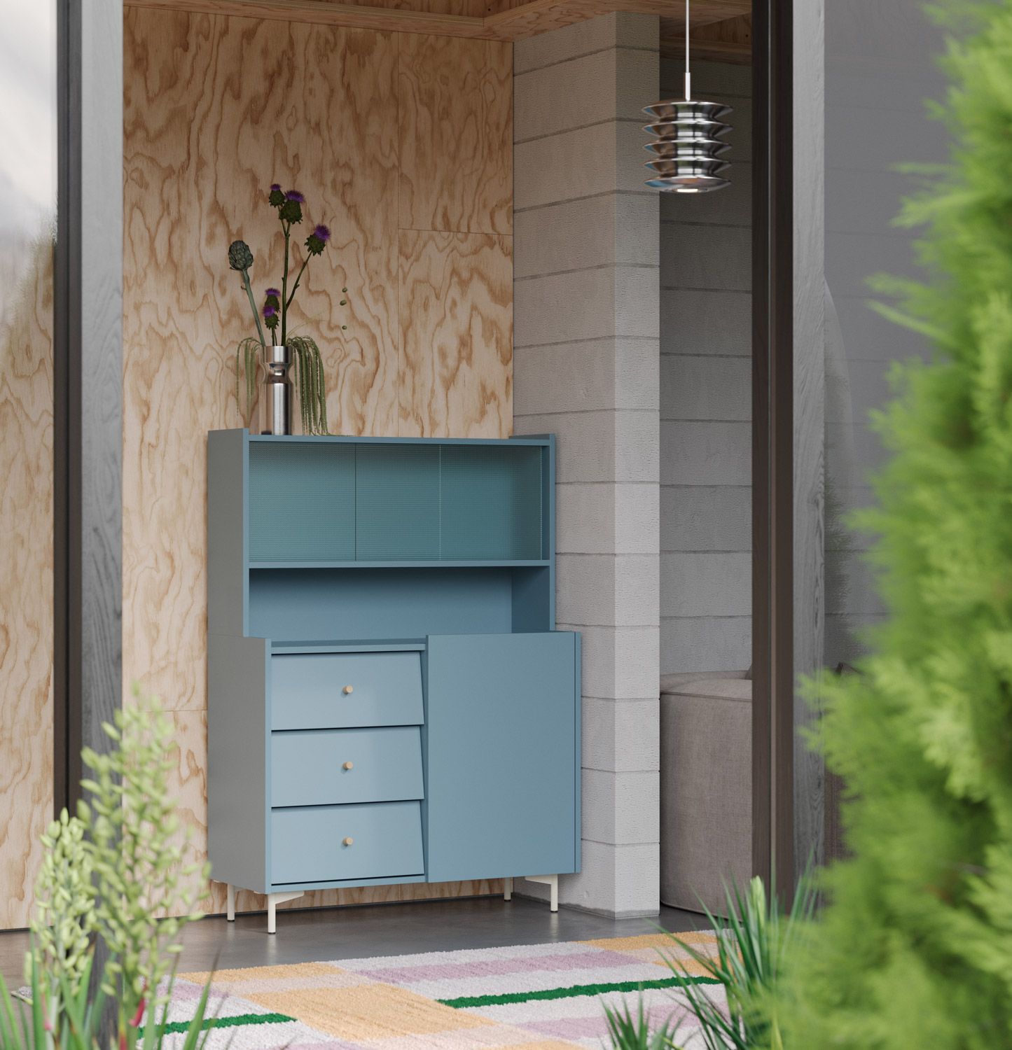 SKRA SKR44 Anrichte
Farbe: Misty Morning
Bein: Milky Way
Griff: Eichenholzknauf
                            