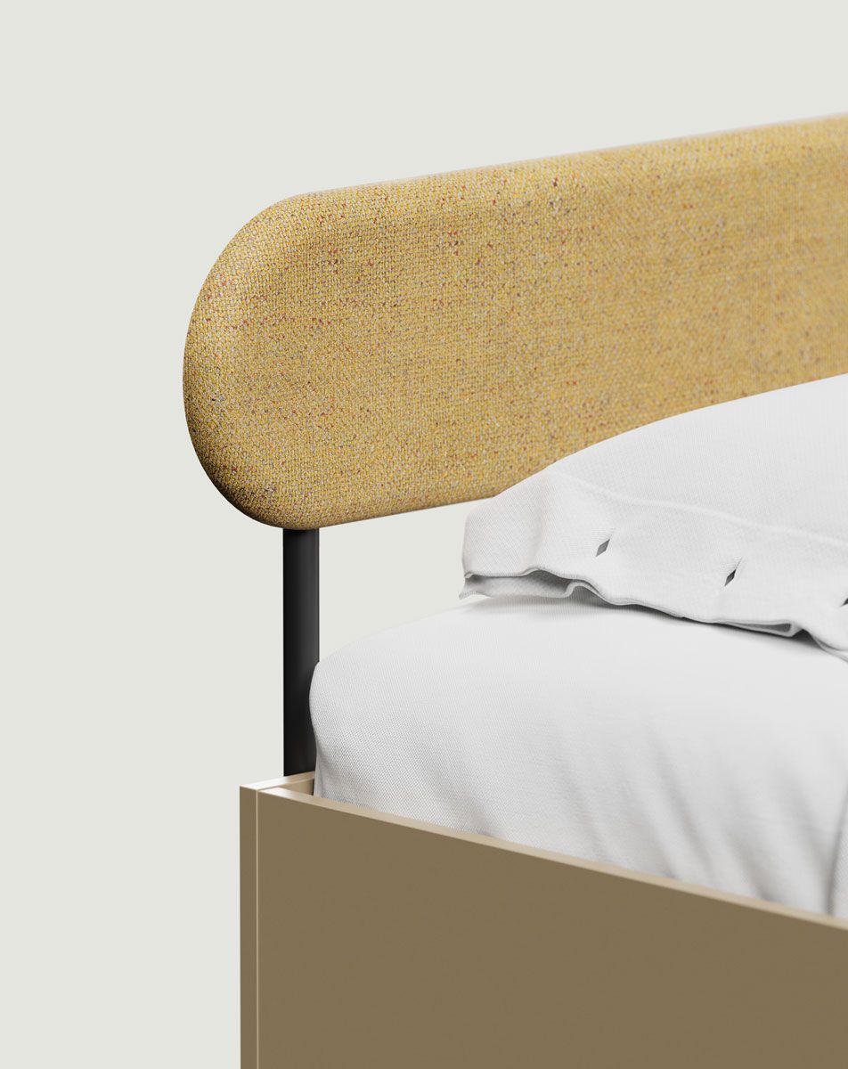 Bett mit gepolstertem Kopfteil ARIA