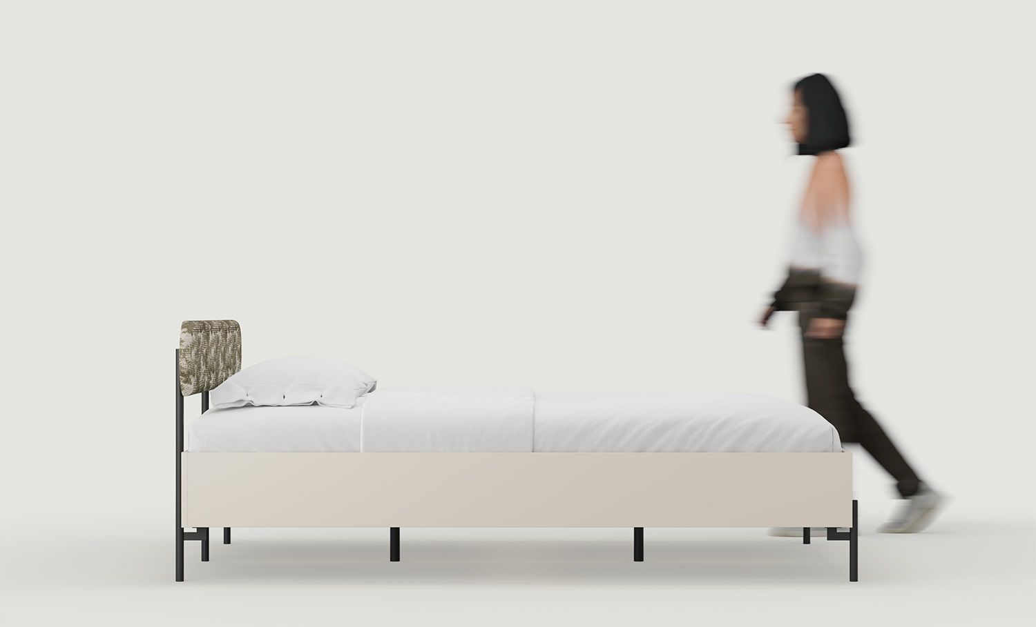 Bett mit gepolstertem Kopfteil ARIA