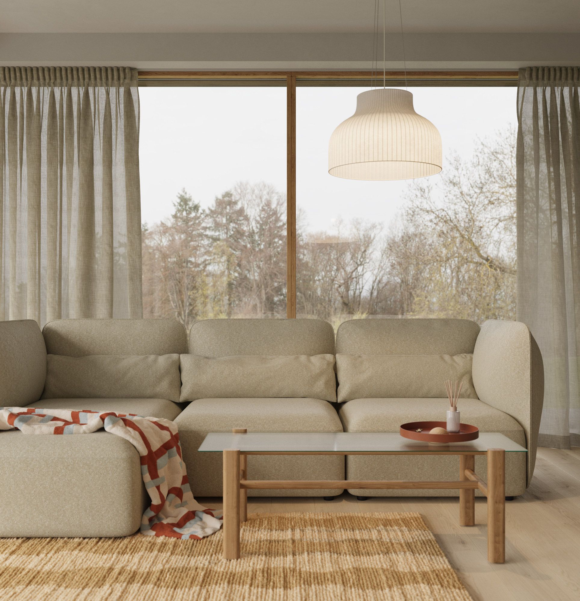 Dreisitziges Ecksofa NEDO NED05L - linke Seite