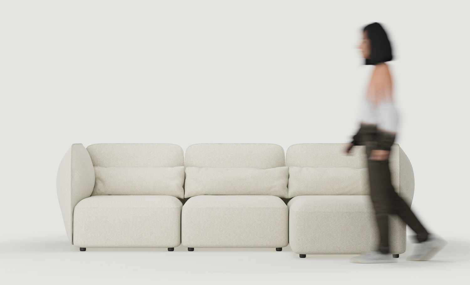 Dreisitziges Ecksofa NEDO rechts NED05P