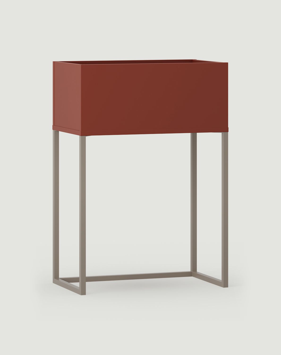 ODIS Topfdeckel auf Stahlbeinen DN03
Farbe: Feuriges Terrakotta
Farbe der Beine: Stahl ODIS Grey Beige