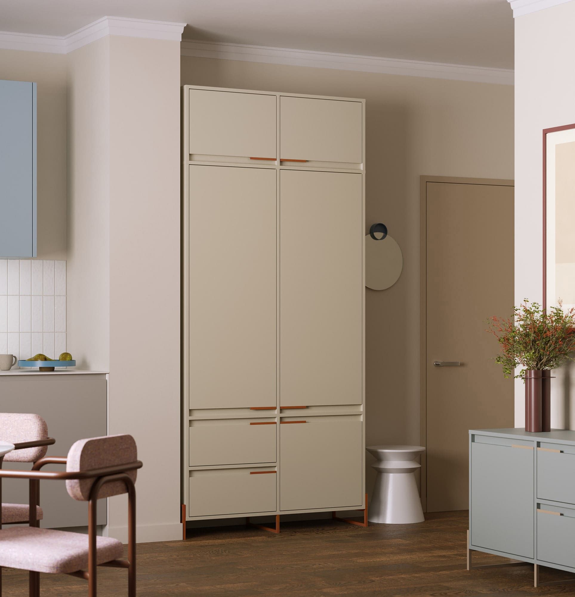 INEA PI2 Pavillon
Farbe: Milky Way
Farbe des Griffs: Stahl Inea Fiery Terracotta