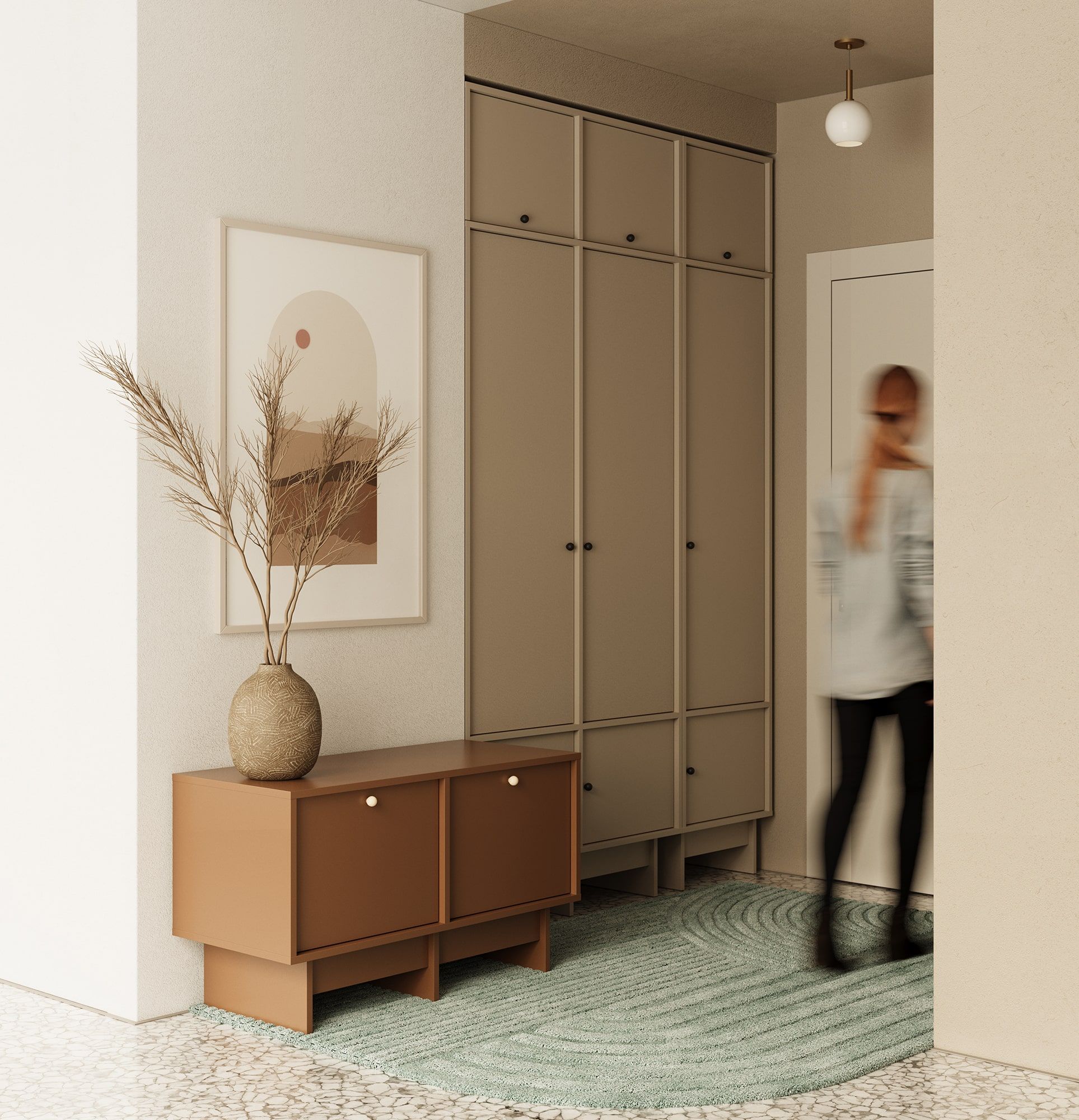 KABE PWK01 im JAPANI-Stil
Farbe: Cappuccino
Griff: Kugelgriff Schwarz KD