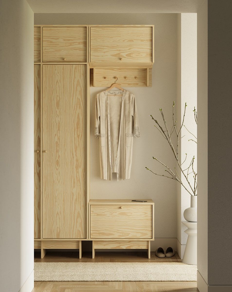KABE-Pavillon PWK01 im JAPANI-Stil
Farbe: Flamme Kiefer
Griff: Holzkugelgriff KD