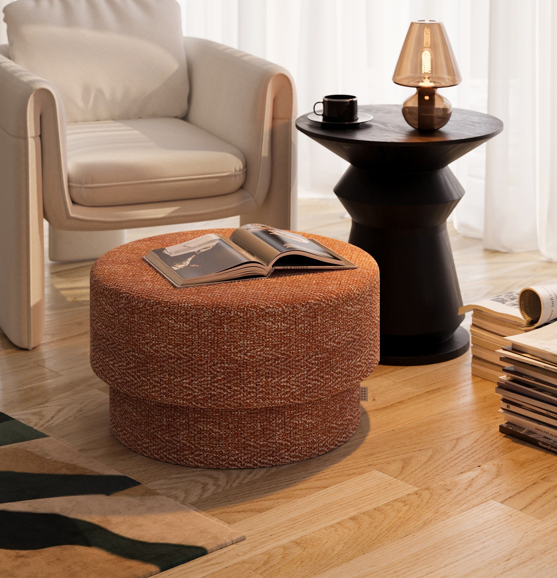Niedriger Hocker KOMO PU3N