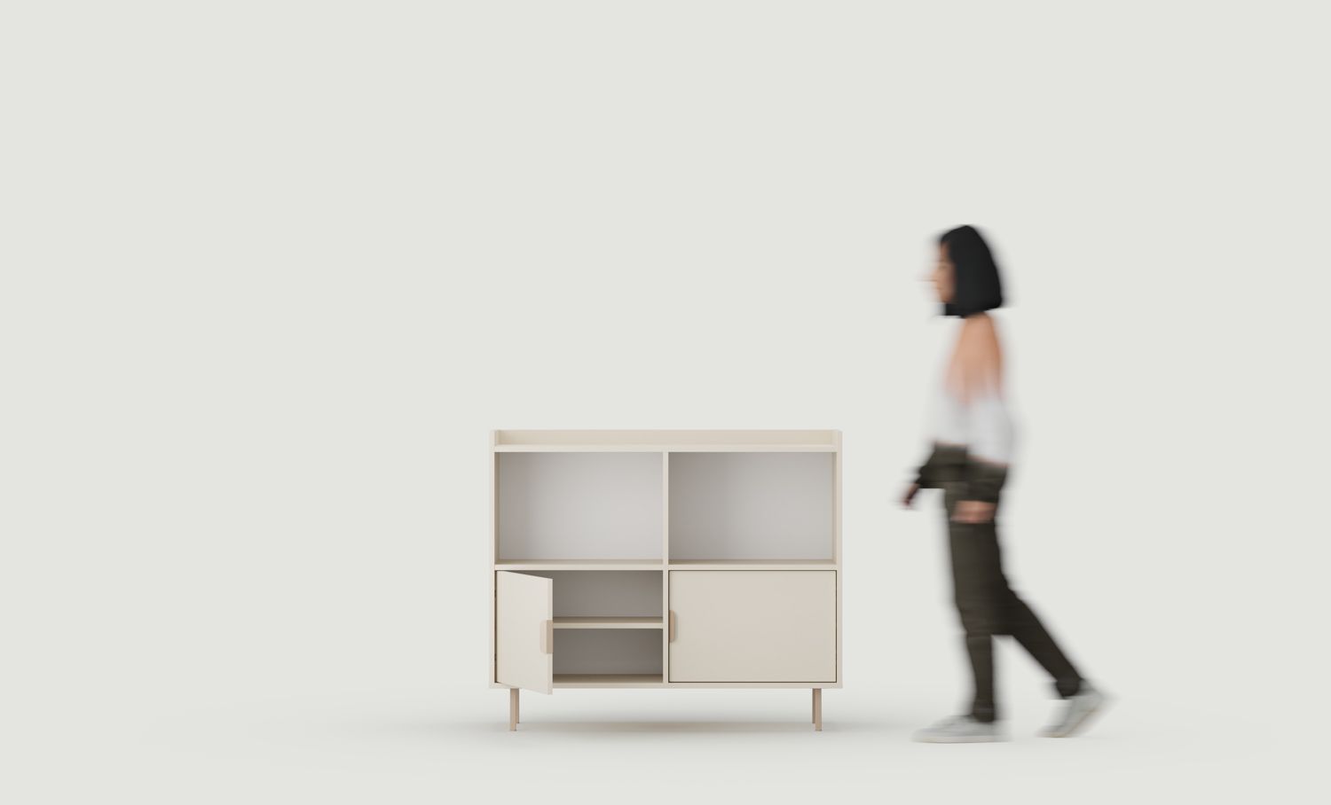 SIGI Büro-Bücherregal SRPRO1
Farbe: Champagnerbeige
Bein: Cappuccino
Griff: LAYERS 110 Cappuccino