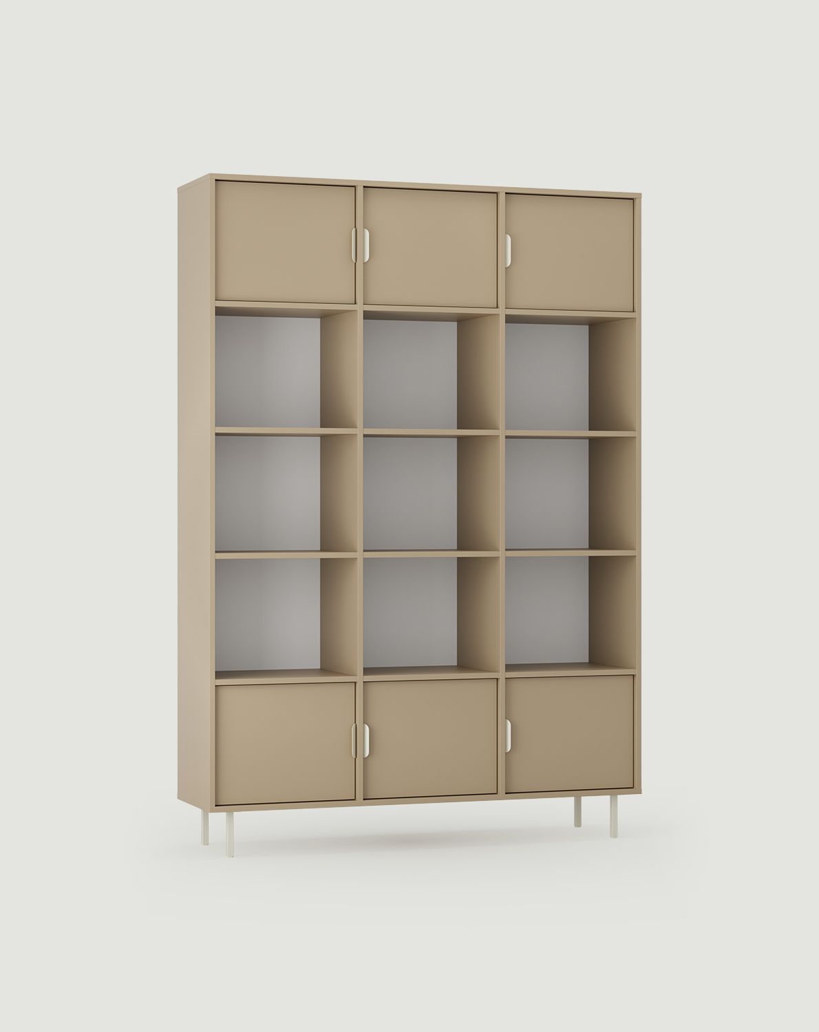 SIGI office hohes Bücherregal SRWPRO3
Farbe: Cappuccino
Bein: Milky Way
Griff: LAYERS 110 Milky Way
                            