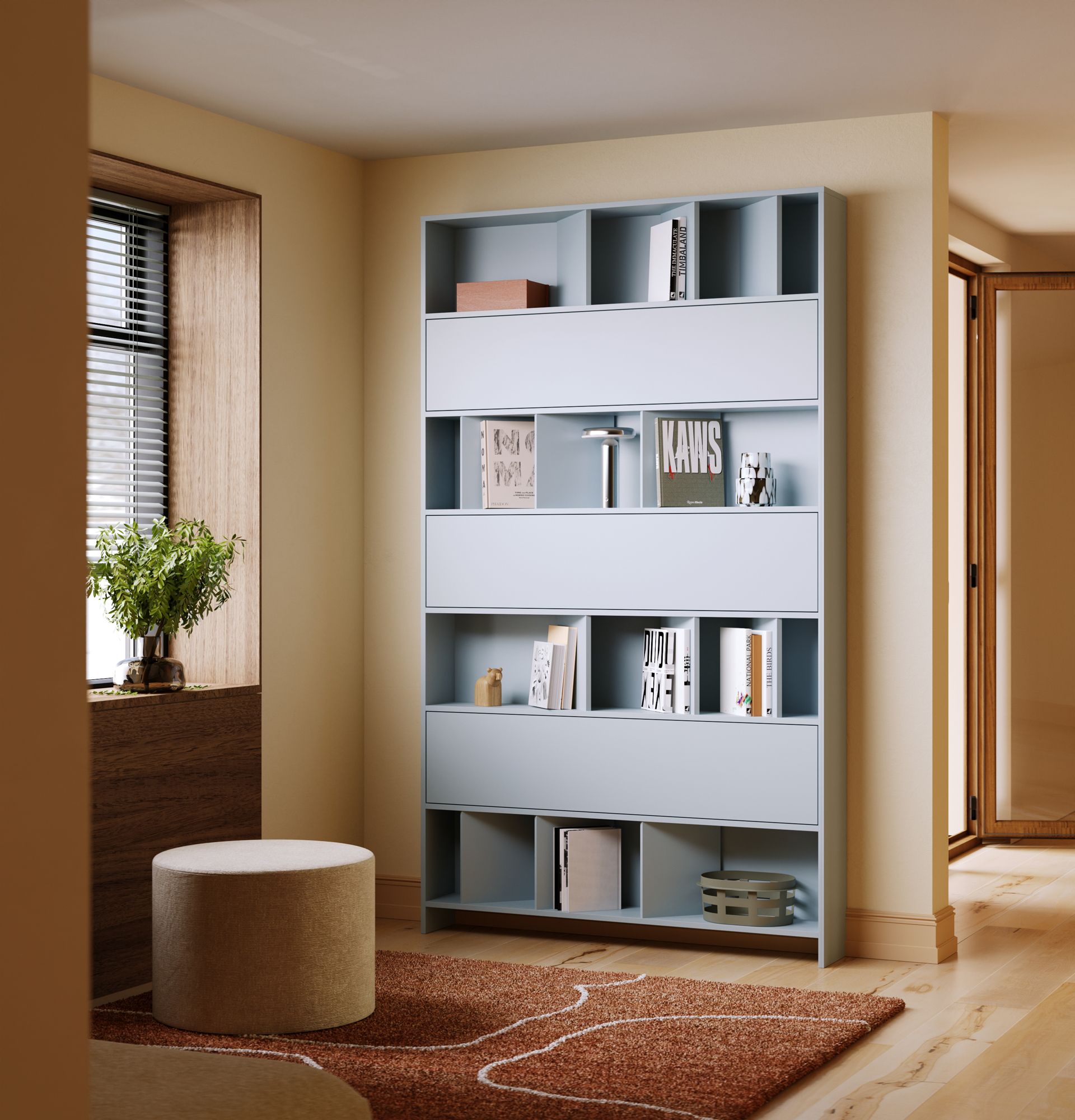 Bücherregal YUTO YSZ03
Farbe: Taubenblau
                            