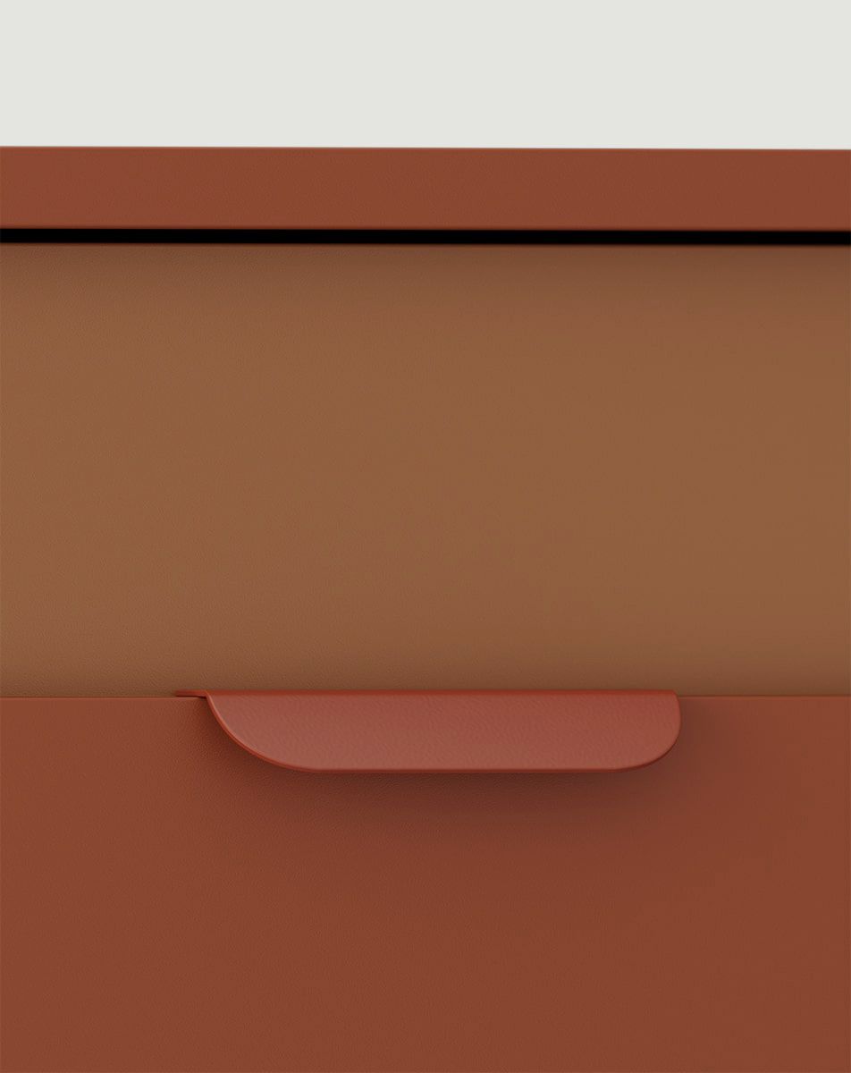 Anrichte Kommode LAYERS LAY56
Farbe: Fiery Terracotta
Farbe der vorderen Schicht: Sahara Deep
Griff: Griff LAYERS 110 Feuer Terracotta
                                                        