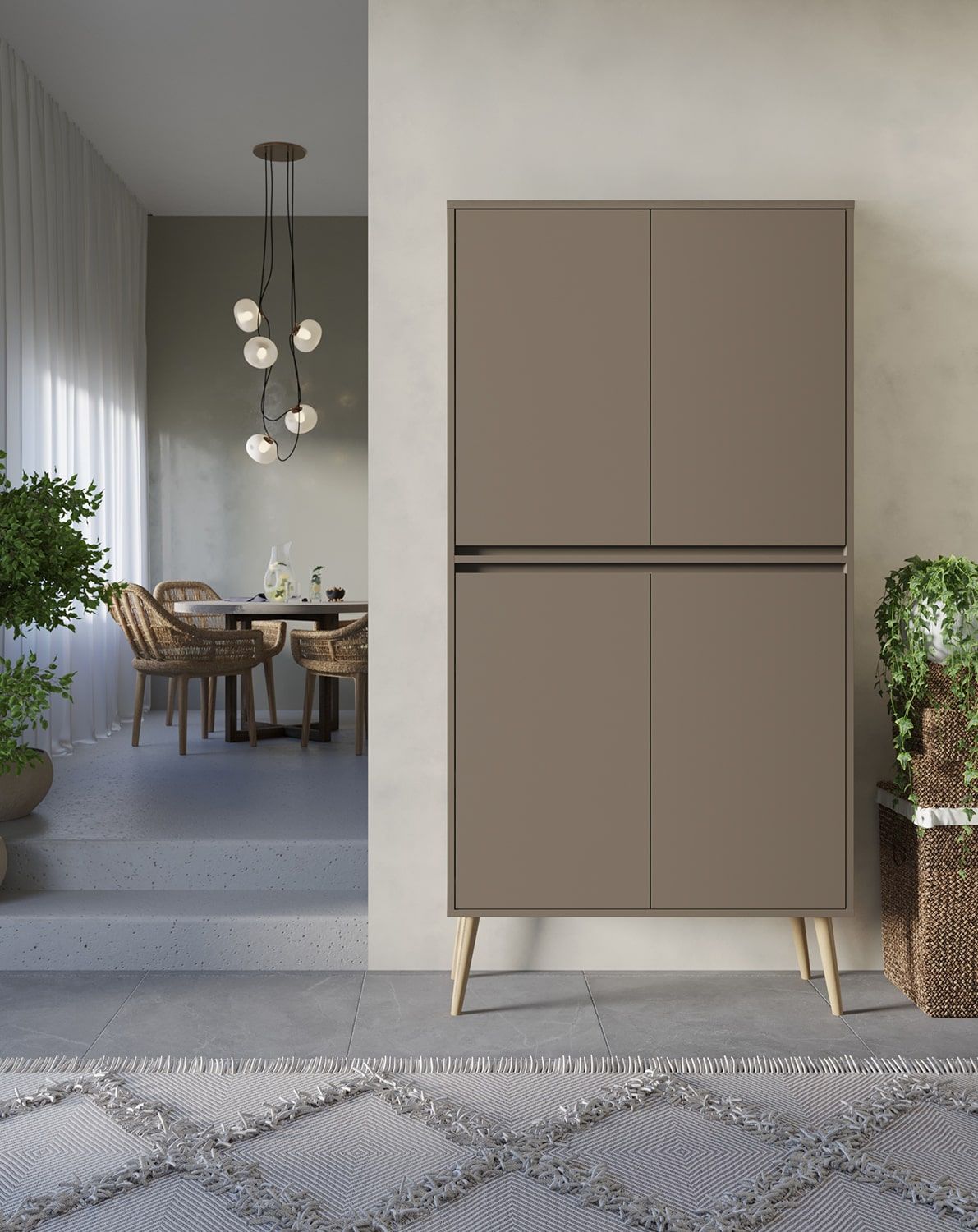 FENRIS FS2 Sockel
Farbe: Kaffeebraun
Bein: Buche Beige