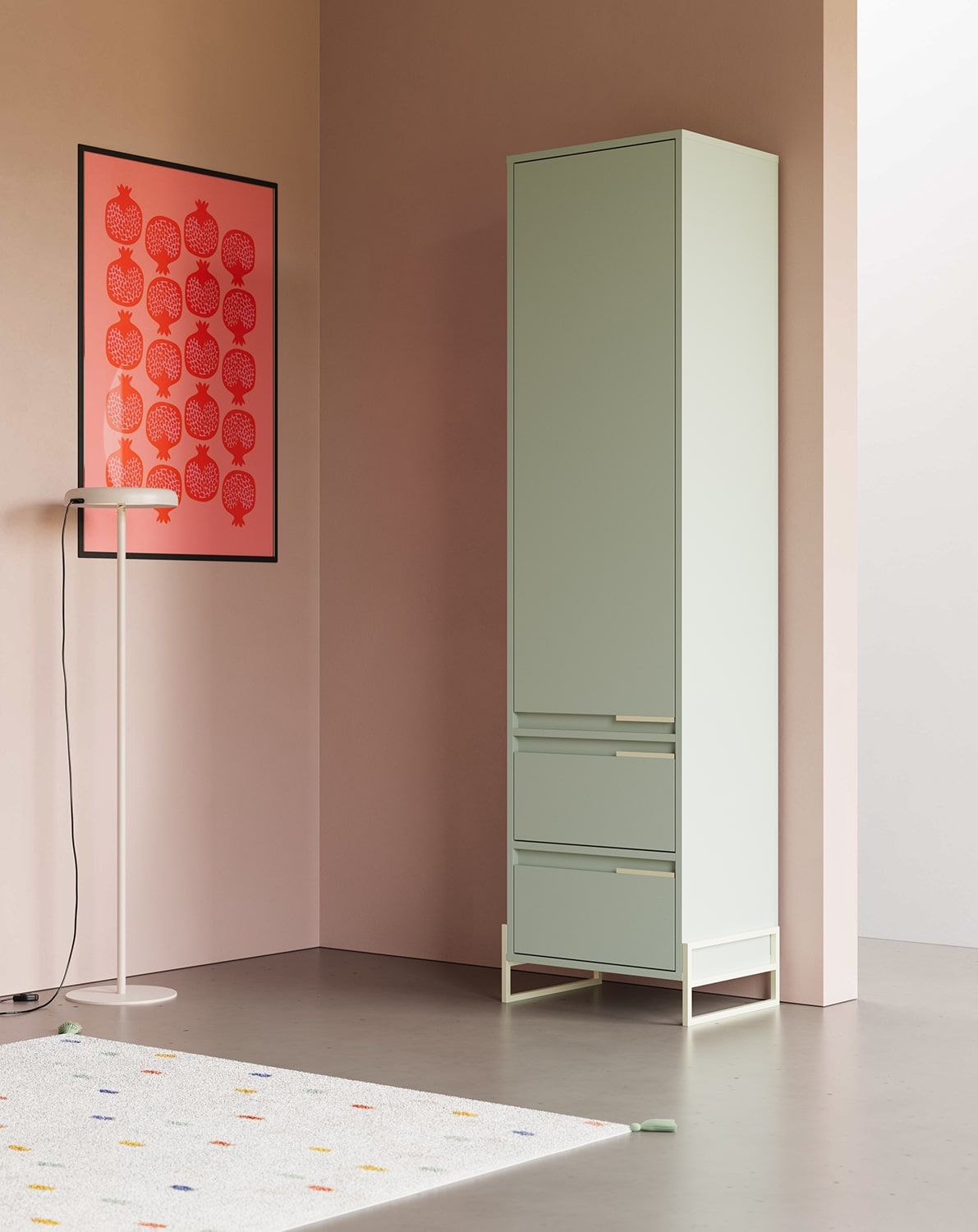 INEA IS1S Sockel
Farbe: Milk Pistachio
Farbe der Beine und Griffe: Stahl Inea Milky Way