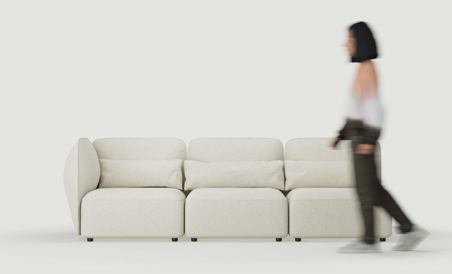 Dreisitziges Sofa mit Klappfunktion, nach rechts öffnend NEDO NED04P