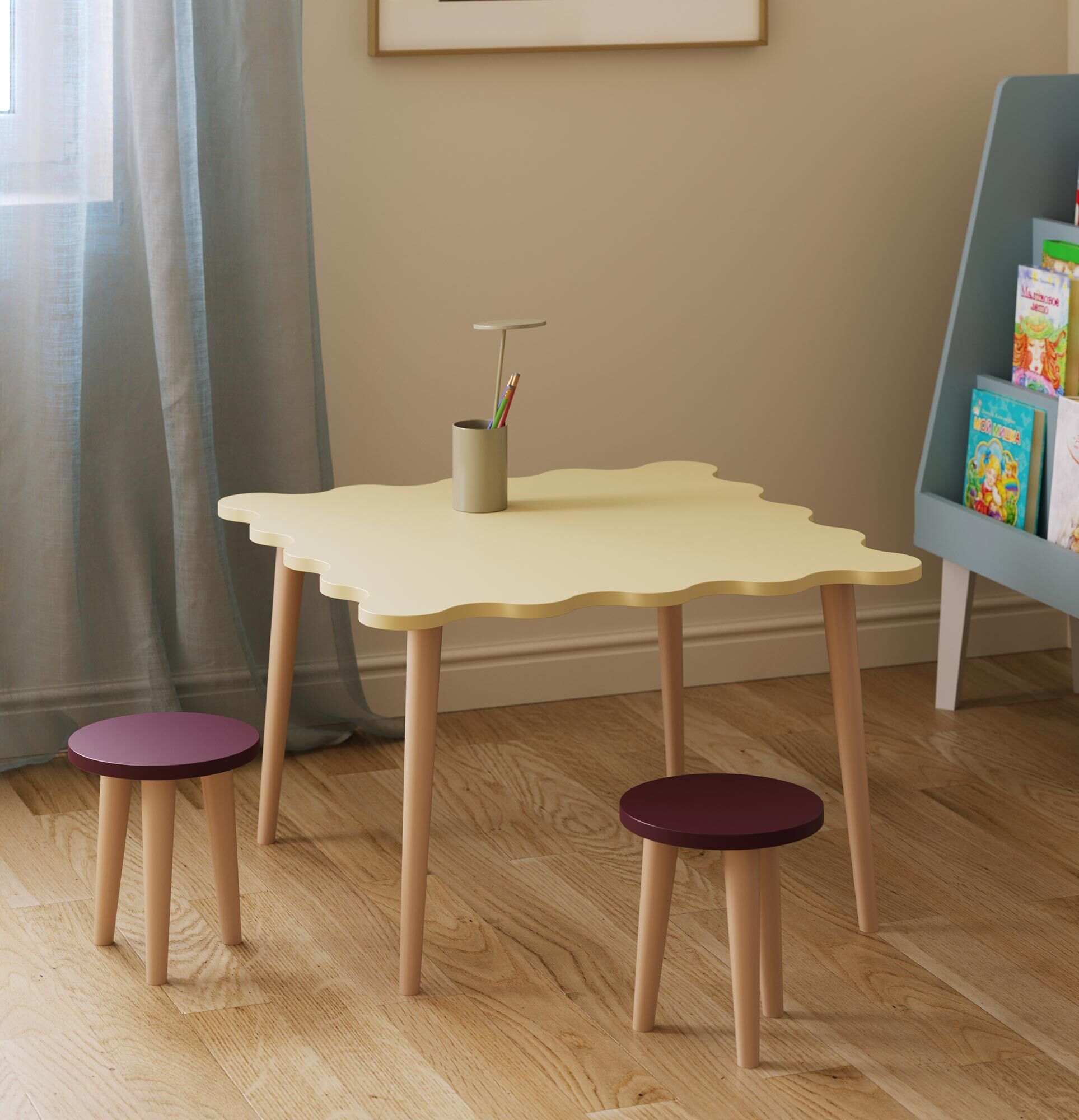 TOKO Tisch mit zwei Hockern STT01
