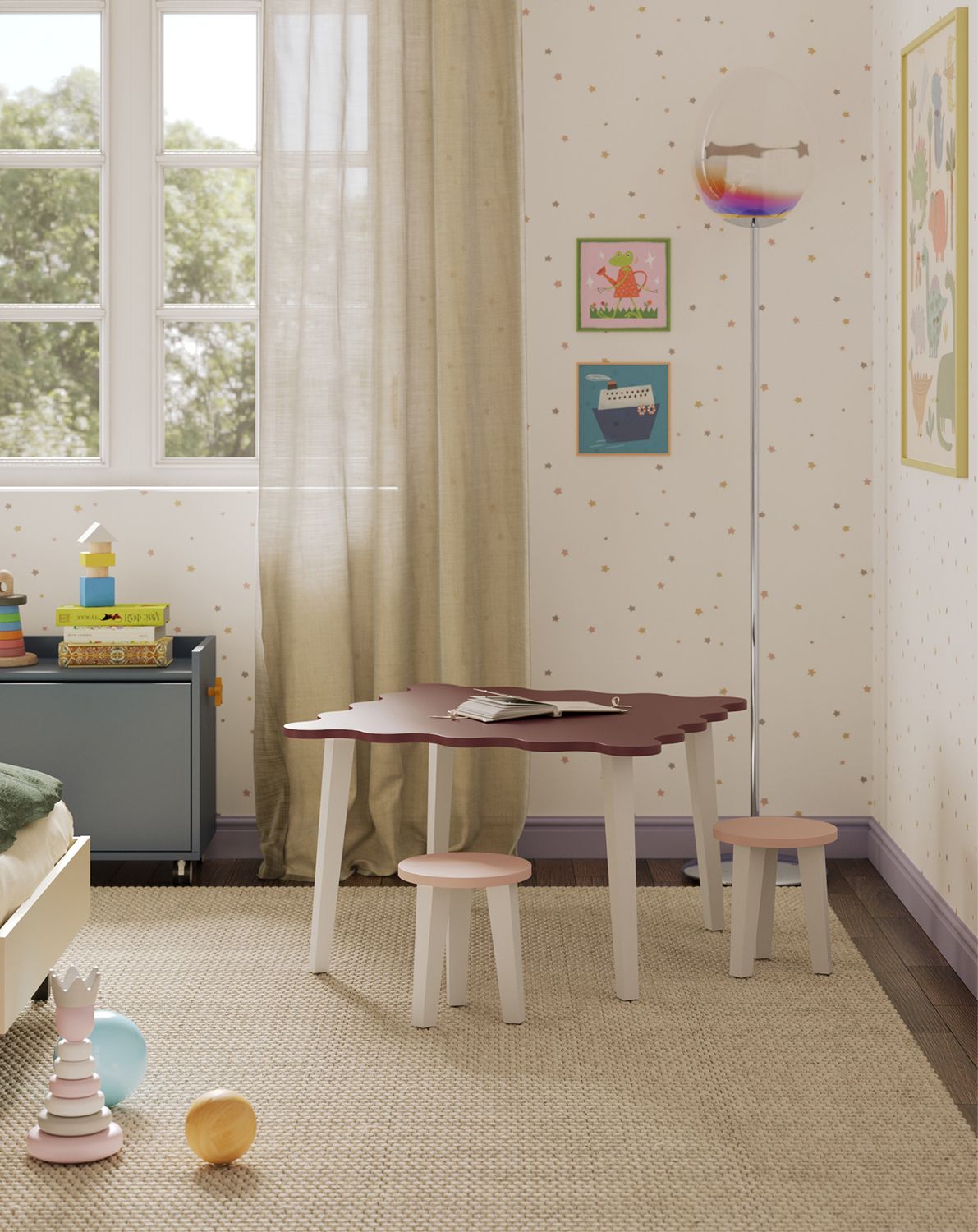 TOKO Tisch mit zwei Hockern STT01