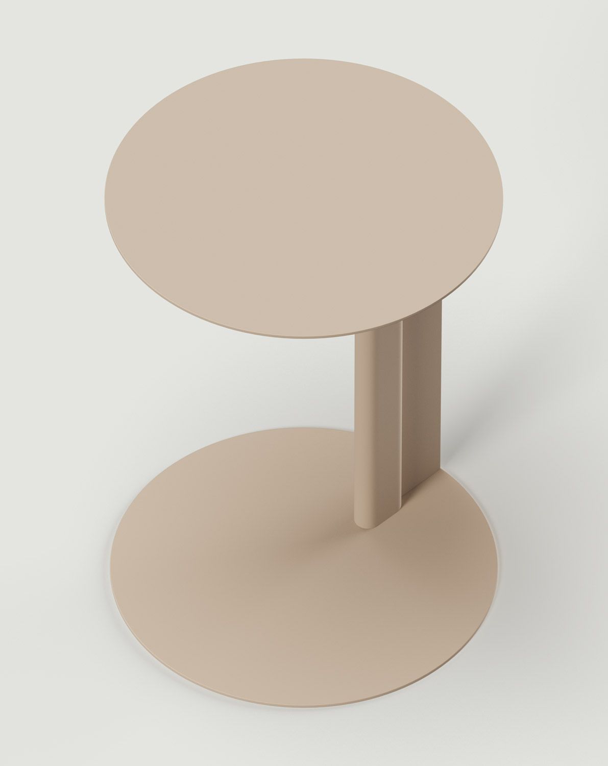 RONDO Cappuccino Stahl Beistelltisch