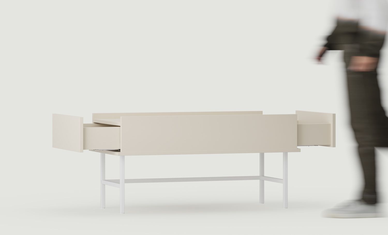 SIGI Couchtisch SSK2
Farbe: Champagner Beige
Bein: Weiß