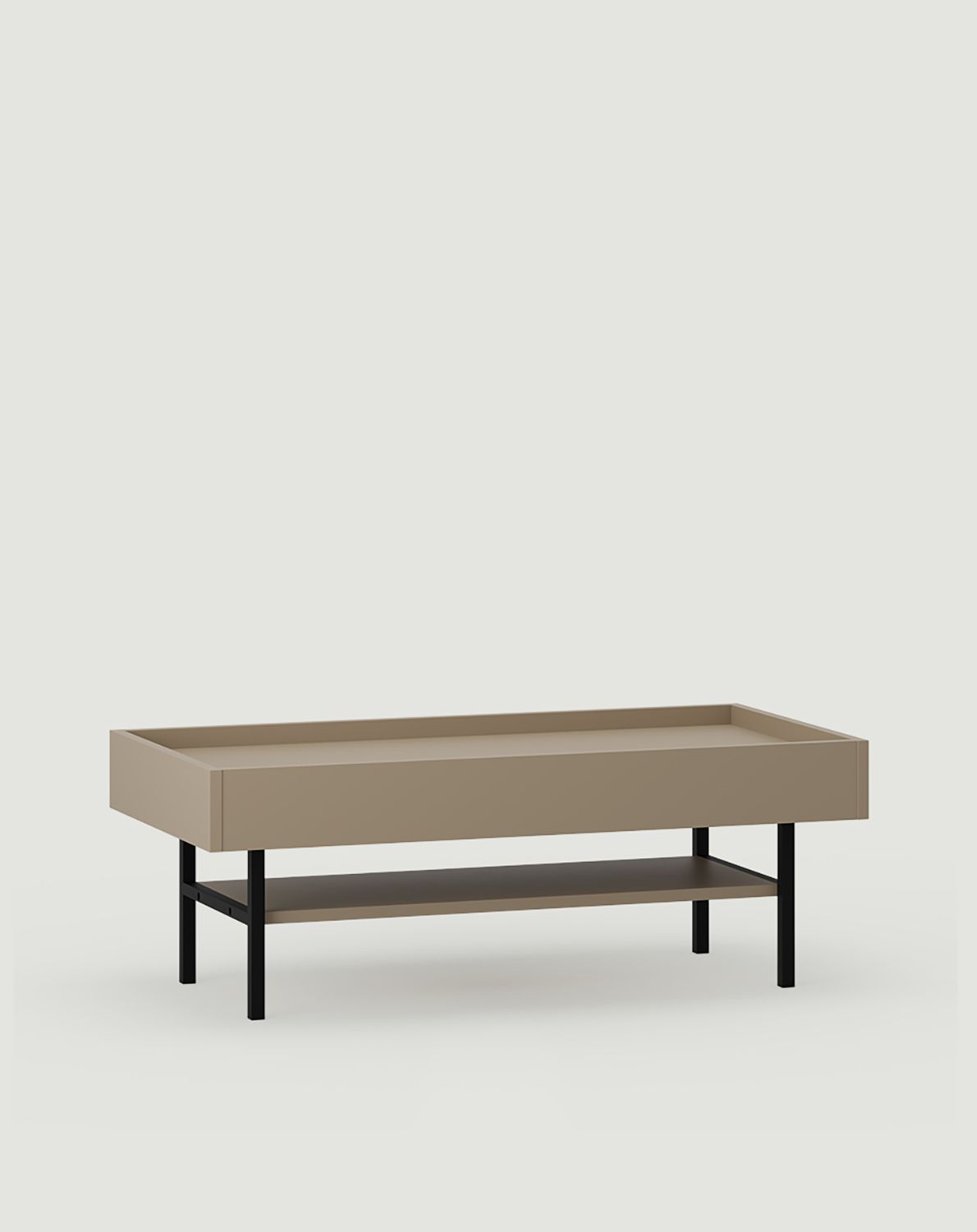 SIGI Couchtisch mit Ablage SSK3
Farbe: Cappuccino
Bein: Schwarz
                            