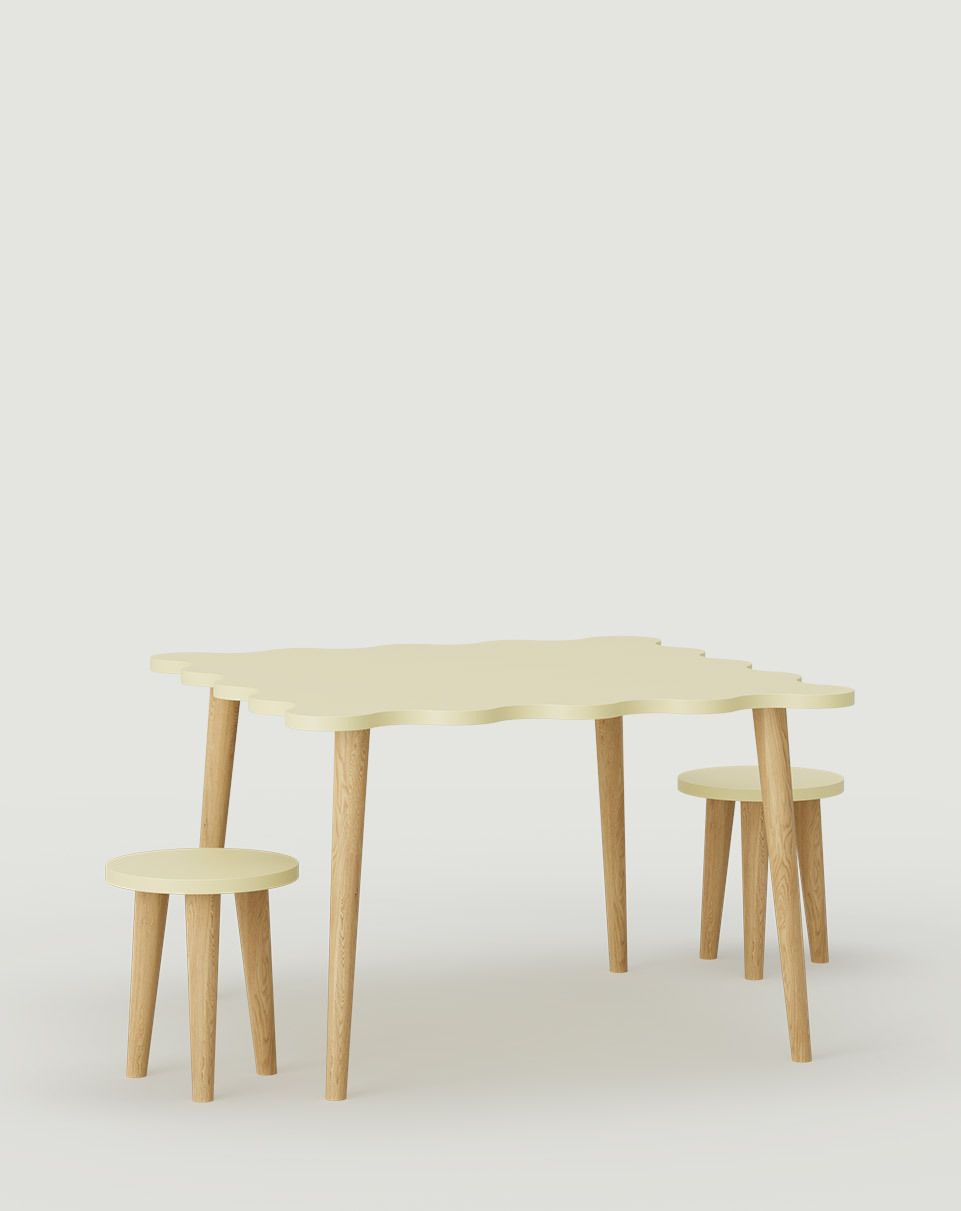 TOKO Tisch mit zwei Hockern STT01