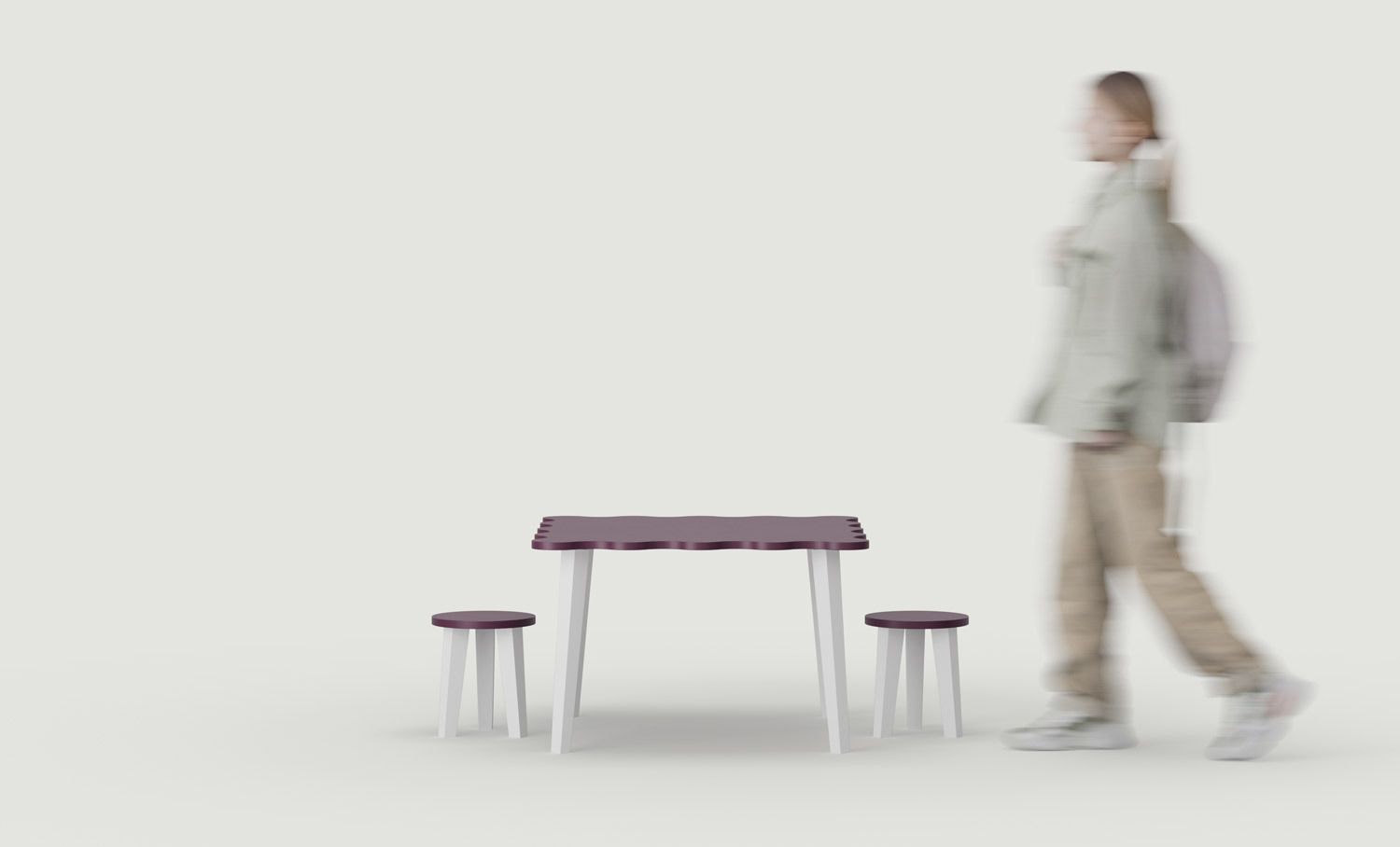 TOKO Tisch mit zwei Hockern STT01